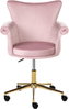 Schreibtischstuhl VELENCIA Samtstoff Pastellrosa Bild 5
