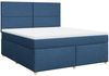vidaXL Boxspringbett mit Matratze Blau 180x200 cm Stoff 3293658 Bild 3