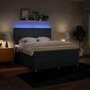 vidaXL Boxspringbett mit Matratze Blau 180x200 cm Stoff 3293658 Bild 5