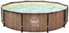 HAF Framepool Frame Pool Aufstellpool Schwimmbecken Braun Holzoptik rund 305x76 cm (Vollständiges Komplett Set mit Rahmen und Folie, Einfacher, schneller & unkomplizierter Aufbau), Lieferumfang OHNE Filter oder Pumpe Bild 2