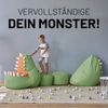 LUMALAND Kindersitzsack-Set "Dino" (2-tlg.) - indoor & outdoor - Pastell Grün Bild 3
