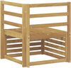 vidaXL Outdoor Ecksofa Massivholz Akazie Weiß 63 x 63 x 73 cm 901503 Bild 5