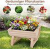 COSTWAY Blumenkasten (2 St), Hochbeet, 2er Set Pflanzkasten, Blumentopf aus Tannenholz Bild 3