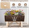 COSTWAY Blumenkasten (2 St), Hochbeet, 2er Set Pflanzkasten, Blumentopf aus Tannenholz Bild 4