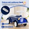Rutschauto klassisches Fuß-zu-Boden Rutschfahrzeug mit Lenkrad Hupe LED-Scheinwerfer Dunkelblau Bild 5