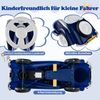 Rutschauto klassisches Fuß-zu-Boden Rutschfahrzeug mit Lenkrad Hupe LED-Scheinwerfer Dunkelblau Bild 4