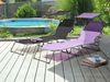 Sonnenliege FOLIGNO mit Relaxfunktion Metall Violett Bild 3