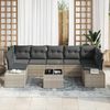 vidaXL Gartensofa-set 8 pcs Hellgrau und Dunkelgrau Poly-Rattan 3355651 Bild 3