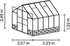 Vitavia Gewächshaus Cassandra 8300, ESG 3mm, Sockel sand Bild 3