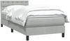 vidaXL Boxspringbett mit Matratze Hellgrau 90x210 cm Samt 3316575 Bild 3