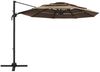 vidaXL Sonnenschirm mit Aluminium-Mast 4-lagig Taupe 3x3 m 313831 Bild 2