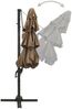 vidaXL Sonnenschirm mit Aluminium-Mast 4-lagig Taupe 3x3 m 313831 Bild 5