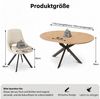 Jiexi Essgruppe Tisch-und Stuhlset, Ausziehbarer Esstisch (110-150 cm) mit 4-6 Stühlen Bild 3