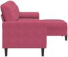 vidaXL 3-Sitzer-Sofa mit Hocker Weinrot 210 cm Samt 3278281 Bild 4