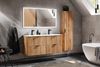 Hochschrank mit 1 Tür (140x25x35cm), Eiche Wotan Bild 4