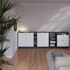 Küchenschrank für Dachschrägen R-Line Weiß Riffel 60 cm mit 2 Türen, Schrankkorpus 60 cm Tiefe Vicco Bild 5