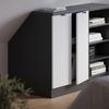 Küchenschrank für Dachschrägen R-Line Weiß Riffel 60 cm mit 2 Türen, Schrankkorpus 60 cm Tiefe Vicco Bild 4