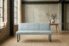 KAWOLA Esszimmerbank ELEEN Leder hellblau 143cm 85 x 69 x 143 cm Bild 4