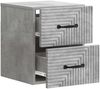 vidaXL Wandmontierter Nachttisch Betongrau 34,5 x 33 x 40 cm 898641 Bild 3