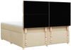 vidaXL Boxspringbett mit Matratze Creme 180x200 cm Stoff 3291371 Bild 5