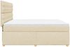 vidaXL Boxspringbett mit Matratze Creme 180x200 cm Stoff 3291371 Bild 4