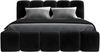 A&J MöbelLand 'Sonic' Polsterbett, Polyester, Schwarz, 120 x 200, mit Lattenrost, mit Bettkasten Bild 3