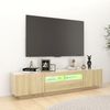 vidaXL TV-Schrank mit LED-Leuchten Sonoma-Eiche 180x35x40 cm 3081900 Bild 3