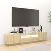 vidaXL TV-Schrank mit LED-Leuchten Sonoma-Eiche 180x35x40 cm 3081900 Bild 5