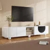 Lowboard, TV-Schrank, Fernsehtisch, Fernsehschrank für Wohnzimmer, matt, stehend Bild 2