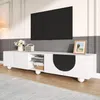 Lowboard, TV-Schrank, Fernsehtisch, Fernsehschrank für Wohnzimmer, matt, stehend Bild 5
