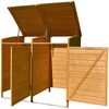 Mülltonnenverkleidung Braun Doppelbox 2x 120L oder 240L Gartenbox Zinkdach Holz Bild 2