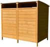 Mülltonnenverkleidung Braun Doppelbox 2x 120L oder 240L Gartenbox Zinkdach Holz Bild 3