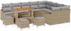 vidaXL Gartensofa-set mit Kissen mit Speicher 13 pcs Beige Poly Rattan 3364652 Bild 2