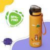 schmatzfatz Trinkflasche Kinder 500ml - Auslaufsicher, BPA-frei, 1-Klick-Verschluss, Tritan, Kinderfreundliches Design, Geeignet für Kohlensäurehaltige Getränke, Green Fruit Bild 5