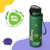 schmatzfatz Trinkflasche Kinder 500ml - Auslaufsicher, BPA-frei, 1-Klick-Verschluss, Tritan, Kinderfreundliches Design, Geeignet für Kohlensäurehaltige Getränke, Green Fruit Bild 3