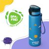 schmatzfatz Trinkflasche Kinder 500ml - Auslaufsicher, BPA-frei, 1-Klick-Verschluss, Tritan, Kinderfreundliches Design, Geeignet für Kohlensäurehaltige Getränke, Green Fruit Bild 4