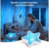 ANYSUN LED-Sternenhimmel Projektor Seestern Sternenprojektor Lampe mit 7 Lichtmodi, stufenlos dimmbar, 1200 mAh Akku, LED fest integriert, USB-C wiederaufladbar Nachtlicht für Kinder Erwachsene, Schlafzimmer Bild 2