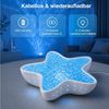 ANYSUN LED-Sternenhimmel Projektor Seestern Sternenprojektor Lampe mit 7 Lichtmodi, stufenlos dimmbar, 1200 mAh Akku, LED fest integriert, USB-C wiederaufladbar Nachtlicht für Kinder Erwachsene, Schlafzimmer Bild 3