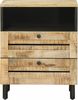 vidaXL Nachttisch Braun und Schwarz 50 x 33 x 60 cm Massivholz Mango 4018854 Bild 4