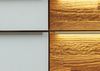 Lowboard Wildeiche 200x43x52 natur geölt / Glas weiß WIEN #105 Bild 5