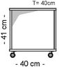 Rollcontainer Schubcontainer weiss Nachtschrank - (1959) Bild 2