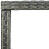 Gartentisch, Bartisch Grau 130 x 60 x 110 cm Poly Rattan und Glas Bild 4