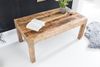 Couchtisch 110 x 60 x 47 cm Massiv-Holz Mango Natur, Landhaus-Stil Wohnzimmertisch Rustikal Kaffeetisch, Massivholztisch Wohnzimmer Bild 5