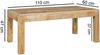 Couchtisch 110 x 60 x 47 cm Massiv-Holz Mango Natur, Landhaus-Stil Wohnzimmertisch Rustikal Kaffeetisch, Massivholztisch Wohnzimmer Bild 4