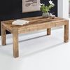 Couchtisch 110 x 60 x 47 cm Massiv-Holz Mango Natur, Landhaus-Stil Wohnzimmertisch Rustikal Kaffeetisch, Massivholztisch Wohnzimmer Bild 2