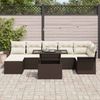 vidaXL Sofa Set mit Kissen 8 pcs Braun Poly-Rattan 3348324 Bild 3