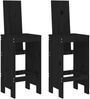 vidaXL Barhocker 2 Stk. Schwarz 40x42x120 cm Massivholz Kiefer 825356 Bild 2