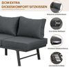 MODFU Gartenlounge-Set 6-Sitzer Gartenmöbel Sofagarnitur aus Aluminium, (Dunkelgraues Aluminiumgestell mit Schutzfüßen, 3-tlg, Lounge-Set für 5-6 Personen) Bild 4
