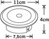 4er-Set Solar LED-Bodenspot, Edelstahl, Ø 11cm, je Spot bis 100kg belastbar Bild 4