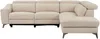 Vente-unique - FORLO Sofa Leder Beige - B 223 cm x H 79 cm x L 275 cm Bild 4